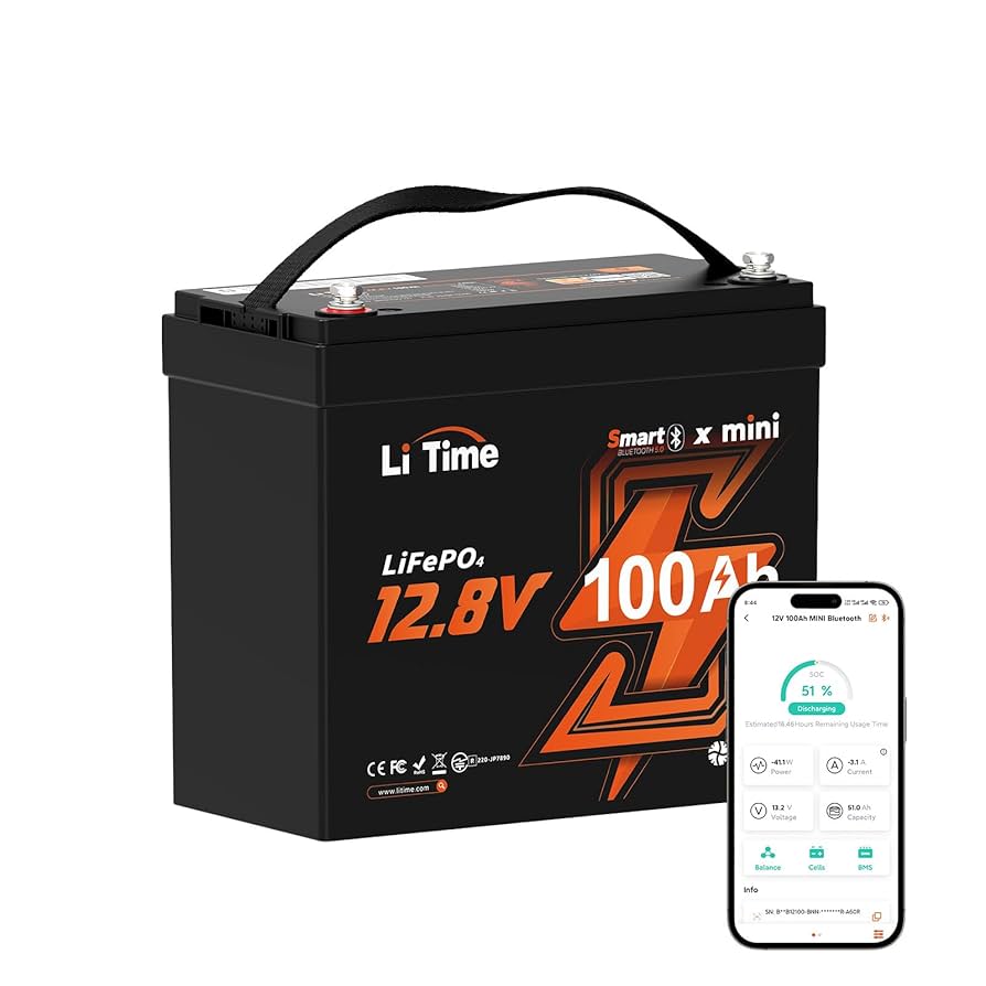 【LiTime】12V100Ah LiTime 12V 100Ah LiFePO4 Lithium Deep Cycle Battery – LiTime-US